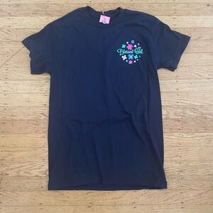 Blessed Girl Tumbler Navy Blue Graphic T-Shirt